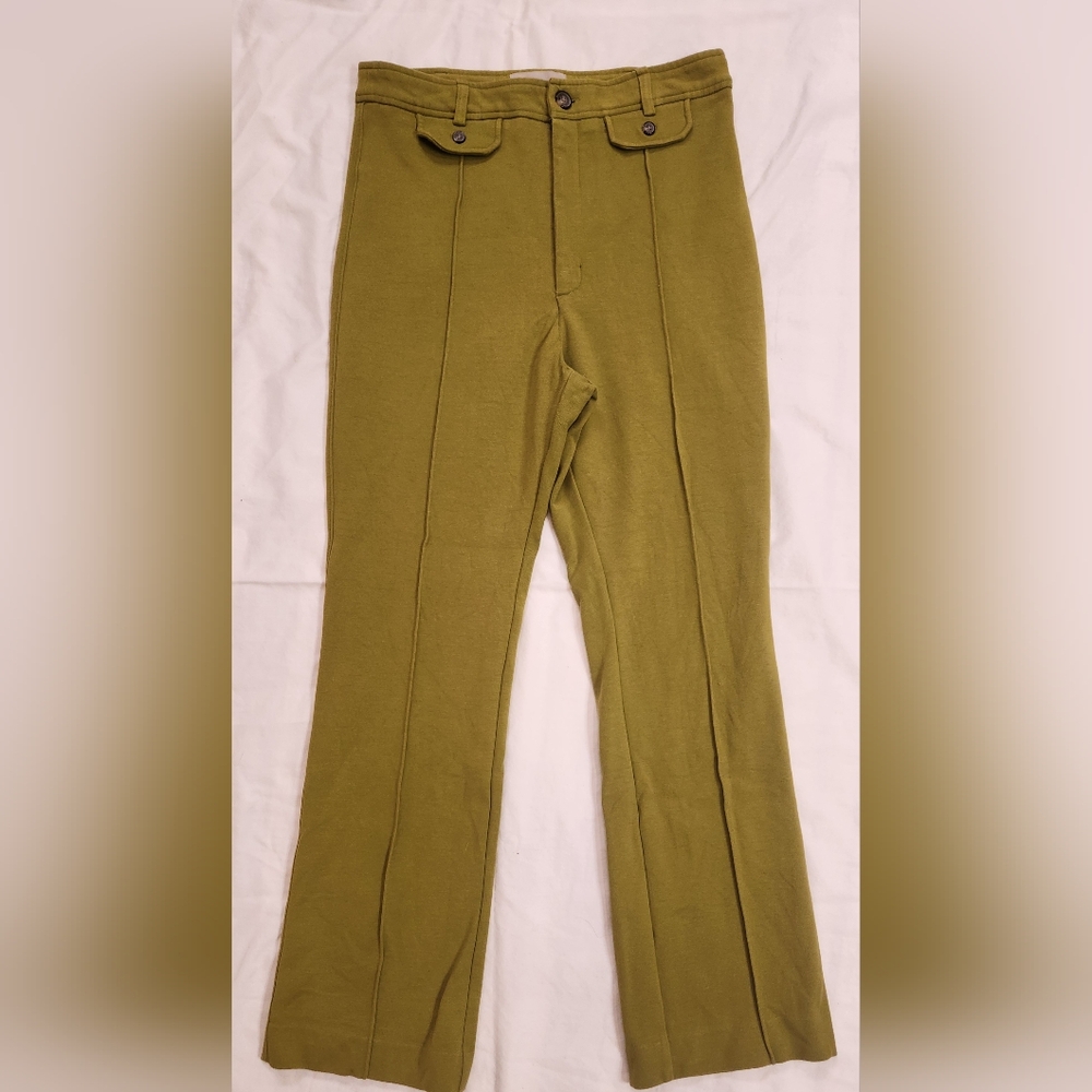 Everlane moss green stretch knit pant‎ size 12